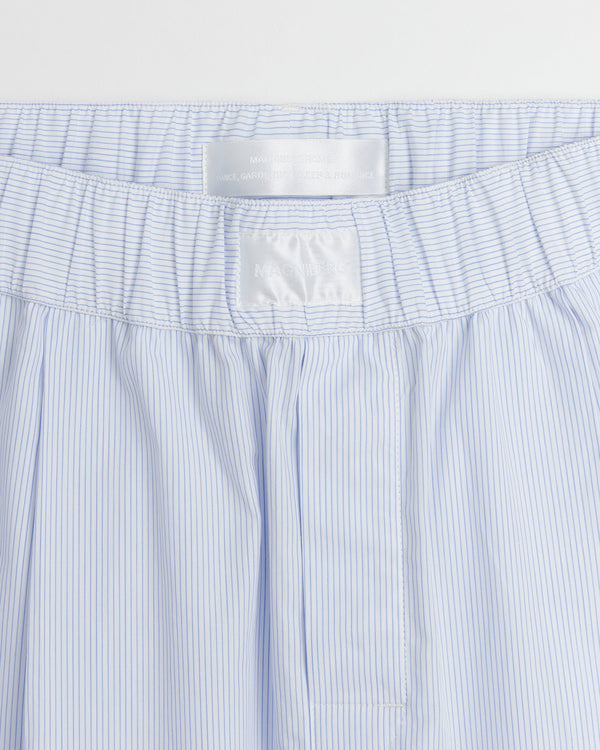 Space pants | Light blue stripes poplin